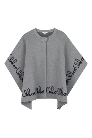 grey cotton cape CHLOÉ KIDS | C20667A46